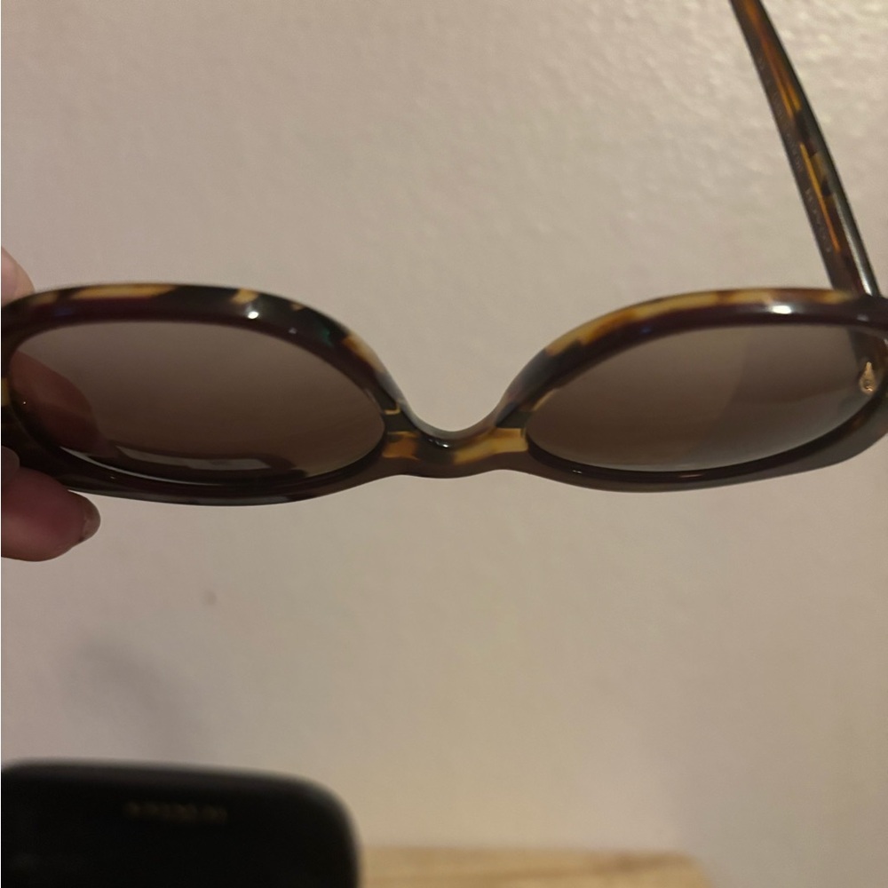 Coach Tortoise Brown and Gold Sunglasses, Coach Cat Eye Sunglasses Case Included - Picture 8 of 16